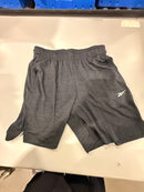 REEBOK MENS XL ATHLETIC SHORTS  SPACE DYE TRAINING - SIZE: SMALL - HEATHER GRAY - Brand New