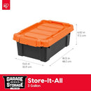 IRIS USA 5-Pack 3 Gal Heavy Duty Lockable Storage Totes B08KCLR5V7 -Black/Orange - Brand New