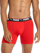 PCOREM151996 PUMA Men's 5 Pack Performance Boxer Briefs Navy/Red/Black L - Like New