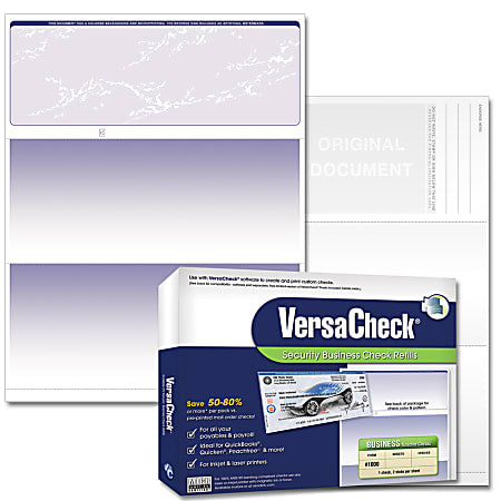 VERSACHECK UV SECURE BUSINESS CHECK REFILLS FORM # 1000 - MULTI - Brand New