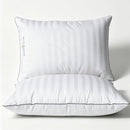 Hotel Grand White Striped Feather & Down Pillows King Size Set of 2 - Like New