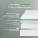 MLILY EGO 6 Inch Twin Mattress Green Tea Memory Foam Cooling Gel B09T5BSBRG - Brand New