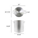 Thunder Group 100 Quart Aluminum Stock Pot - Brand New