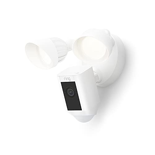 Ring Floodlight Cam Wired Plus Outdoor Home or Business Security White - Like New
