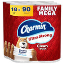 Charmin Ultra Strong Clean Touch 2-Ply Toilet Paper, 18 Family Mega Rolls - Brand New