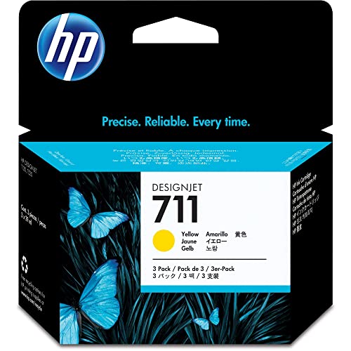 HP INC. INK YELLOW NO.711 3-PACK CZ136A - Brand New