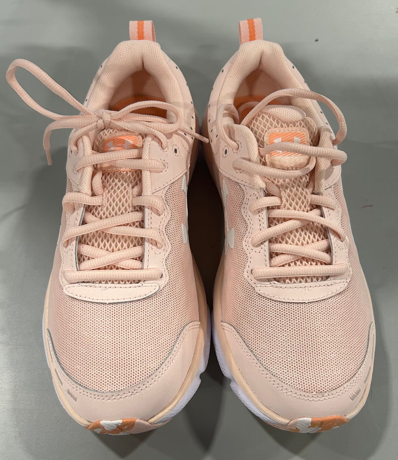 UNDER ARMOUR WOMEN'S CHARGED ASSERT 10 - SIZE: 9 (AU/UK W6.5) - PINK/ORANGE - Like New