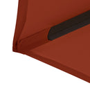 ASTELLA 11-FT ALUMINUM RED PUSH-BUTTON TILT MARKET PATIO UMBRELLA - RED - Like New