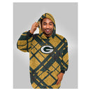 PEGASUS GREEN BAY PACKERS 34" X 34" DIGITAL DASH SHERPA HOODED FAN CAPE - Like New