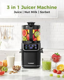 TUUMIIST 3-IN-1 COLD PRESS JUICER MACHINE, MASTICATING, TM-880SJ - BLACK - Like New
