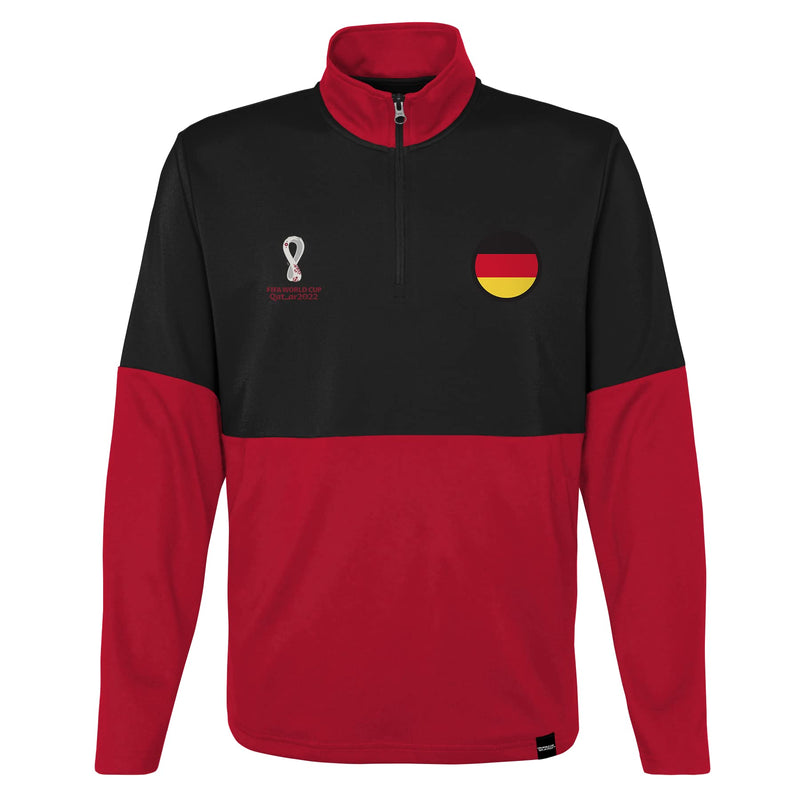 9KIMW2AQV OUTERSTUFF MEN'S FIFA WORLD CUP COUNTRY 1/4 ZIP TOP RED/BLACK XL - Brand New