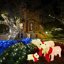 TOP TREASURES 3-PIECE 20IN LIGHTED POLAR BEAR FAMILY LARGE OUTDOOR DÉCOR WHITE - Like New