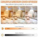 Light Bulb Fan Socket Ceiling Light Socket Fan Light Bulb of 3 Modes 3000K-6500K - Brand New