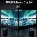 HAPPRUN 2000 ANSI OUTDOOR PROJECTOR GOOGLE TV 4K DECODING HAPPRUN-K7 - GRAY - Like New