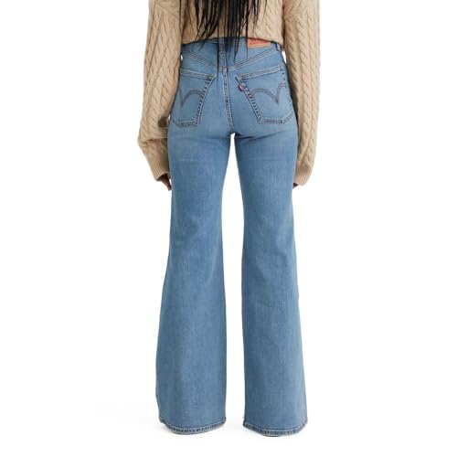 LEVI'S WOMEN'S RIBCAGE BELL BOTTOM JEANS SIZE 32 RINGING BELLS - Brand New