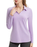 FK3140LST FKEEP WOMEN'S Tennis Golf Shirt Long Sleeved Lavender M - Brand New