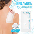 Adhesive Island Dressing [Pack of 50], 4” x 10” Sterile Bordered Gauze - Brand New
