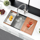 Undermount Double Bowl Stainless Steel Kitchen Sink HACHENL 33"×19" B0CCD9YZT7 - Brand New