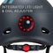 80SIX E-RIDE HELMET WITH LED 888-E1-BLK-M - BLACK MATTE SIZE M - Brand New