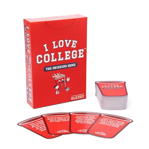 BUZZED WHAT DO YOU MEME? I LOVE COLLEGE - DRINKING GAMES BY BUZZED MEDIUM - RED - Like New