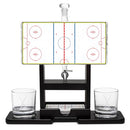 ICE HOCKEY RINK Whiskey Decanter Set Unique Gifts for Men or Dad Home Bar Gifts - Brand New