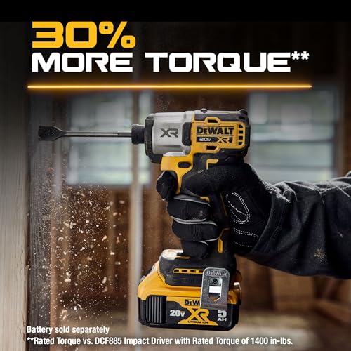 DEWALT 20V MAX XR Impact Driver 1/4" 3-Speed DCF845B - Black/Yellow - Like New