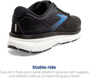 BROOKS MEN'S DYAD 11 RUNNING SHOE - SIZE: MEN 8.5 - BLACK/EBONY/BLUE - Like New