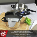 Magefesa Favorit 8 Pressure Cooker, Stainless Steel, 7.5 Litre, Silver - Brand New