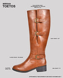 TOETOS WOMEN'S MIRRAN BROWN FASHION KNEE HIGH RIDING BOOTS SIZE 7 M - Like New