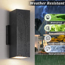 BESLOWE 2-Pack Outdoor Wall Lights, Modern LED Up and Down Lights - Black - Like New