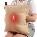 Naconic Electric Heated Throw Pillow Scatter Cushion Hand Pockets Warmer - Ivory - Like New