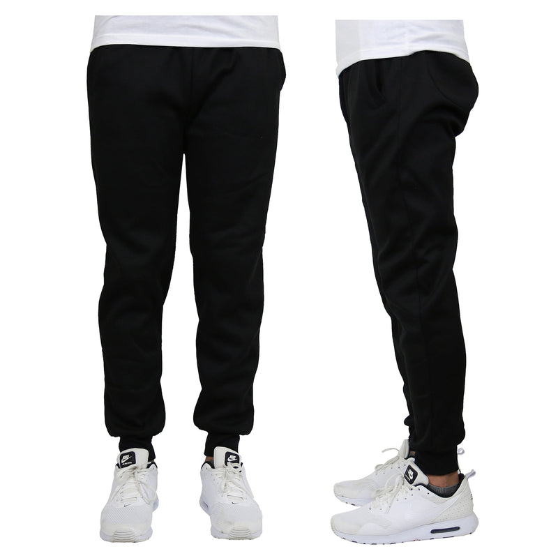 BASTION TRAIL MEN'S FLEECE DRAWSTRING JOGGER PANTS - SIZE: MEN L - BLACK - Brand New