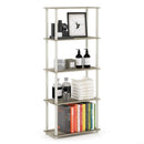 FURINNO 5-TIER BOOK CORNER TOOLLESS OPEN SHELVES ORGANIZATION 17091OK/WH - OAK - Like New