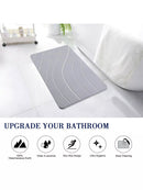 KOOTETA STONE BATH MAT DIATOMACEOUS EARTH SHOWER MAT - LIGHT GRAY - Like New