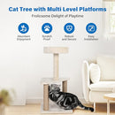 FLUFFYDREAM CAT TREE WITH SCRATCHING POST, 31.8 INCHES CAT TOWER - BEIGE - Like New