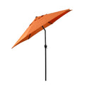 ASTELA ASTELLA 9-FT STEEL ORANGE PUSH-BUTTON TILT MARKET PATIO UMBRELLA - ORANGE - Like New