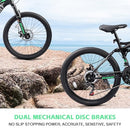 ECARPAT Mountain Bike 26" 21 Speed Dual Suspension - Gray/Green - Like New