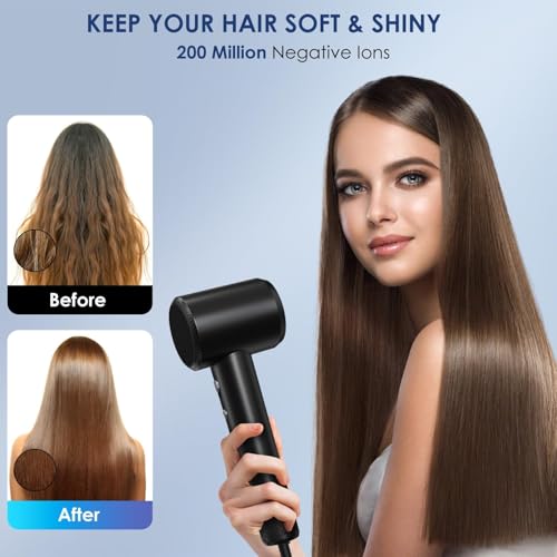 IWAANYI Hair Dryer 150000 RPM High-Speed Blow Dryer with Negative Care- Black - Like New
