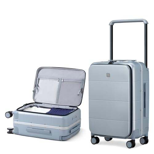 HANKE 24" LUGGAGE SPINNER WHEELS HARD SHELL SUITCASES H9876 - GRAY - Like New
