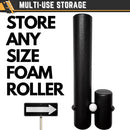 IRON AMERICAN Multi-Use Foam Roller/Yoga Mat Rack B095J1MRCZ - Black - Brand New