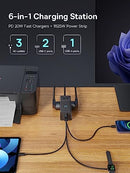 BASEUS CHARGING STATION 100W 5 IN 1 TRAVEL POWER STRIP USB C CHARGER - BLACK - Brand New