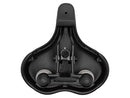 SCHWINN COMFORT BIKE SEAT MEN WOMEN REPLACEMENT SADDLE SEAT POST - BLACK - Like New