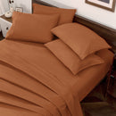 Horbaunal Caramel Pumpkin King Size Sheet Set - 6 Piece Luxury 1800 Thread Count - Like New