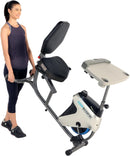 EXERPEUTIC 2500 BLUETOOTH 3 WAY ADJUSTABLE DESK RECUMBENT EXERCISE BIKE - GRAY - Like New