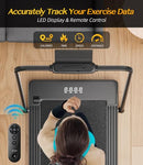 BIFANUO 2 IN 1 WALKING PAD UNDER DESK TREADMILL FOR HOME/OFFICE TM009BK - BLACK - Like New