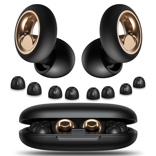 VOSAF EAR PLUGS FOR SLEEPING NOISE CANCELLING, SOFT SILICONE EARPLUGS - BLACK - Like New