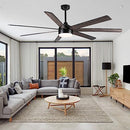 VIOSSN 62" Outdoor Ceiling Fan with Lights, 7 Reversible Blades - Black - Like New