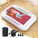 Deeteck Inflatable Toddler Travel Bed 60" Safety Sides Cozy Mattress - Pink - Like New