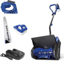 Snow Joe 13" Cordless Snow Shovel Bundle W/ CVR & Ice Dozer, 24V, 4 Amp - BLUE - Like New