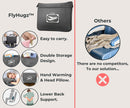 FLYHUGZ COMFORT FLY FLYHUGZ® BLANKET & COMFORT BAG COMFORT FLY - GREY - Brand New